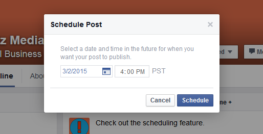 Select date and time